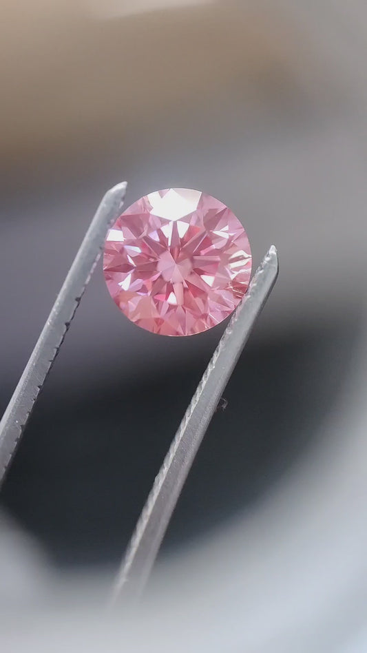 1 CTW Pink Lab Diamond Engagement Ring