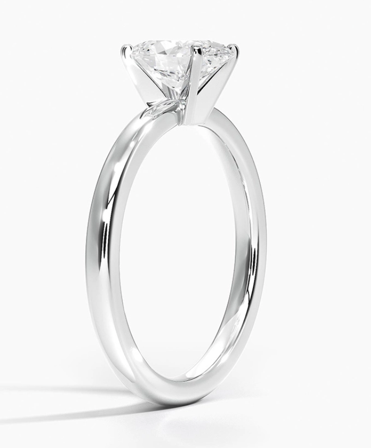 1 CTW Pink Lab Diamond Engagement Ring